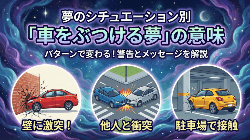 車をぶつける夢は何を意味する？基本の夢占い解釈