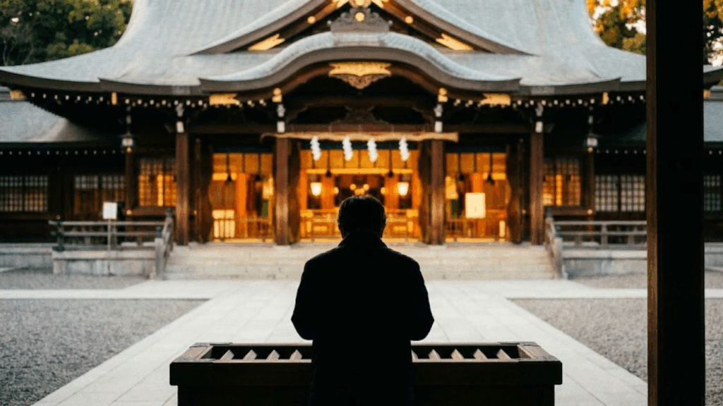 神社で参拝する夢