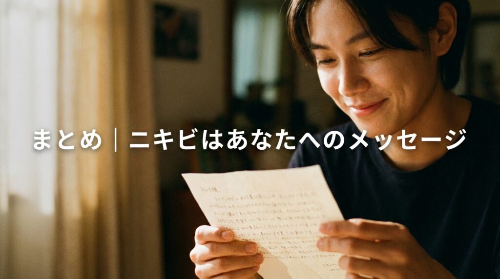 まとめ｜ニキビはあなたへのメッセージ