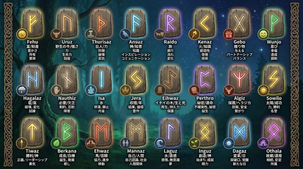 ルーン文字一覧