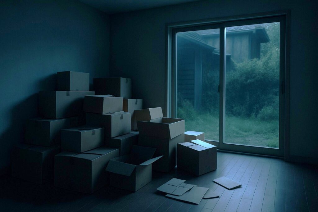 ネガティブな引っ越しの夢が不安や迷いを示すサインとしてのイメージ画像