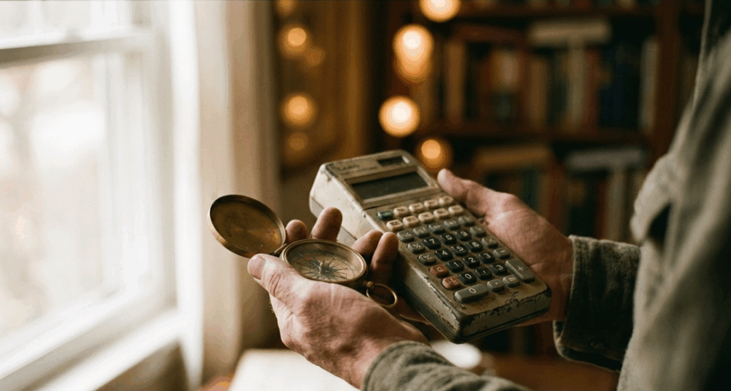 車のナンバーを計算する手元のイメージ。