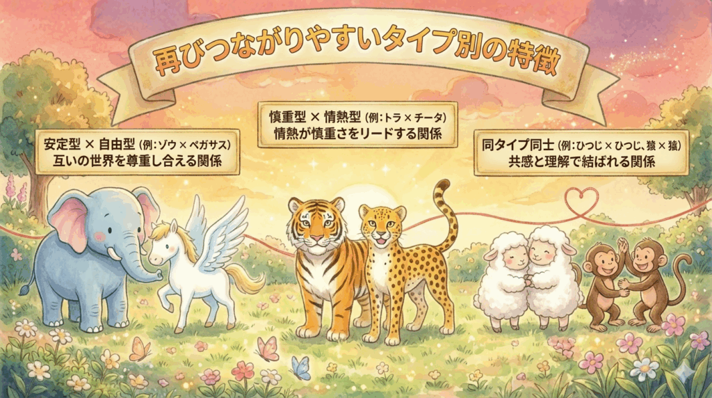 再びつながりやすいタイプ別の特徴