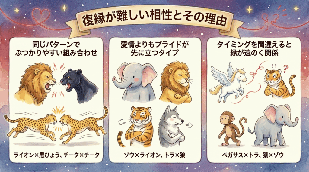 復縁が難しい相性とその理由