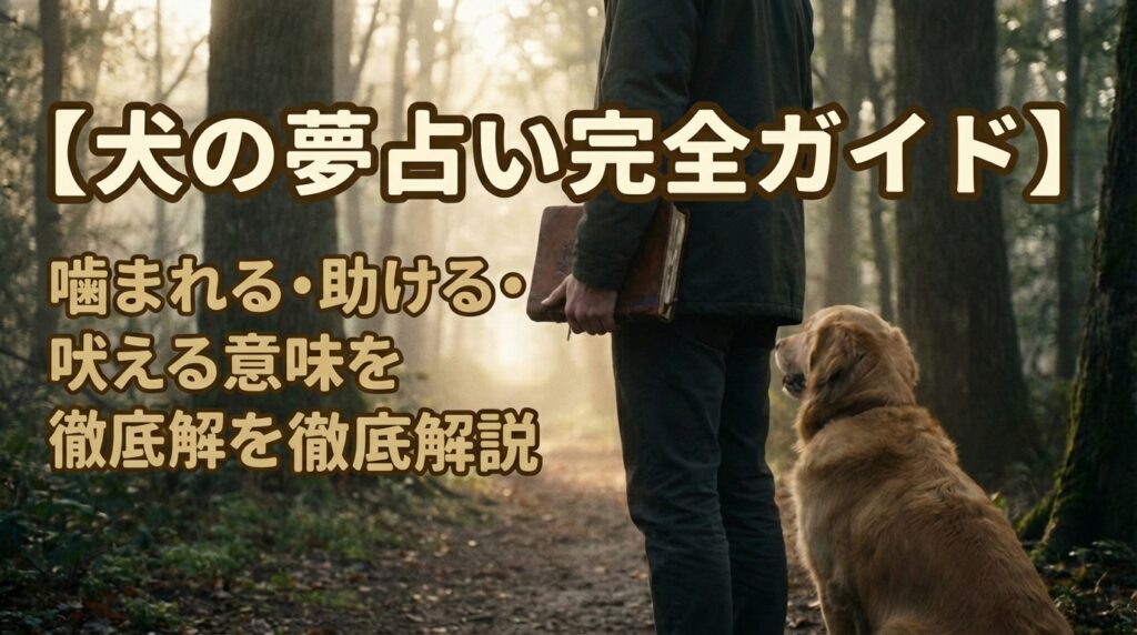 犬の夢占い完全ガイド|噛まれる・助ける・吠える夢の意味を解説するイメージ