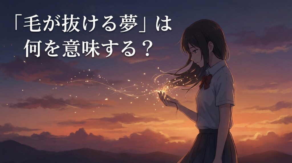 「毛が抜ける夢の意味｜不安・ストレス・変化を示す夢占い」
