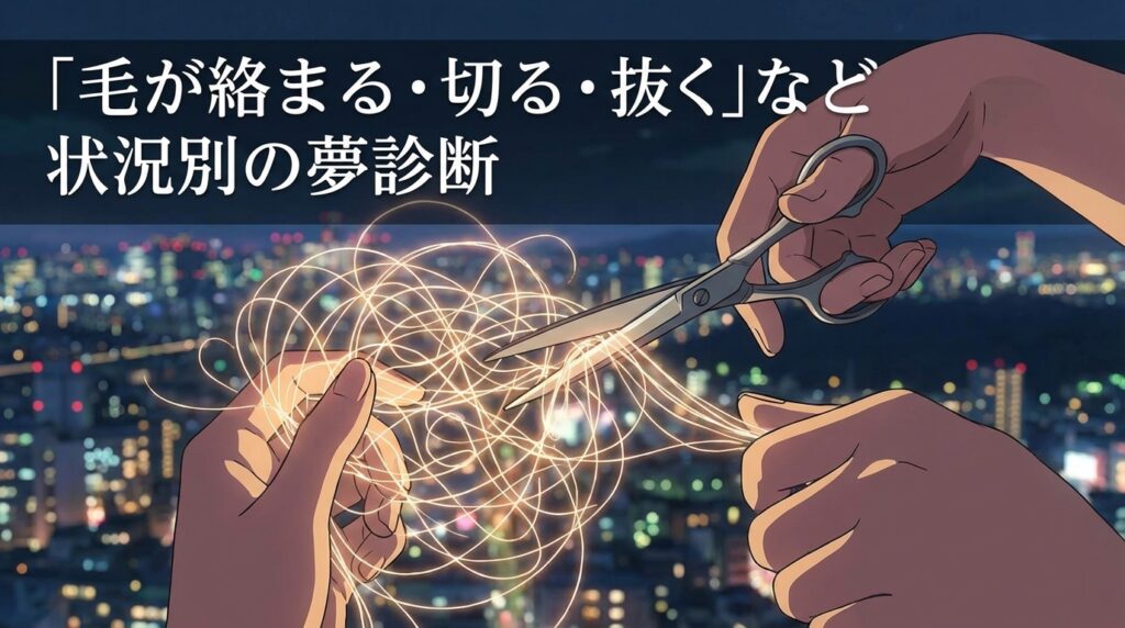 「毛が絡まる・切る・抜く夢の状況別診断｜心の状態を読み解く夢占い」