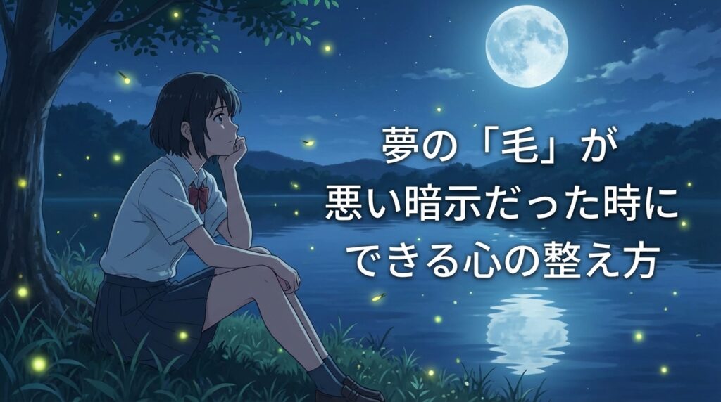 「毛の夢が悪い暗示だった時の心の整え方｜不安を癒す夢占いアドバイス」