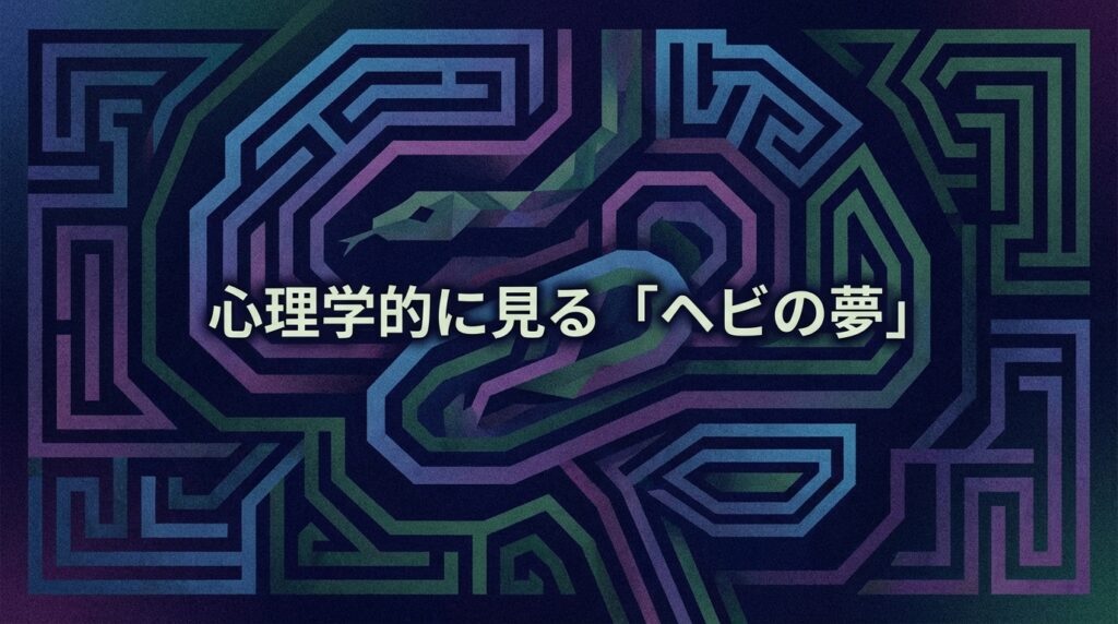 心理学的に見るヘビの夢｜無意識や本能を象徴するイメージ