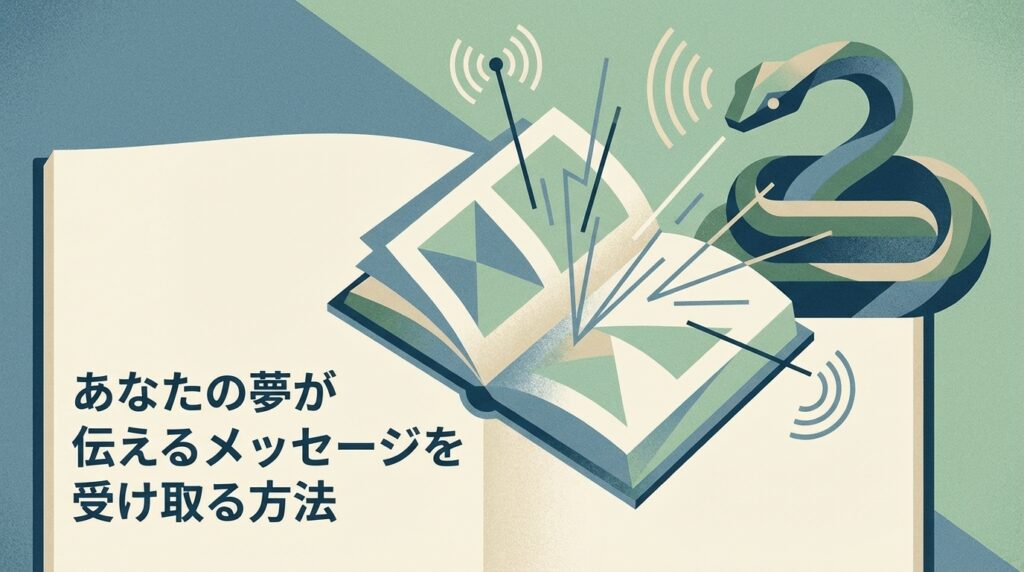 夢が伝えるメッセージを受け取る方法｜ヘビの夢から心の声を読み解くイメージ