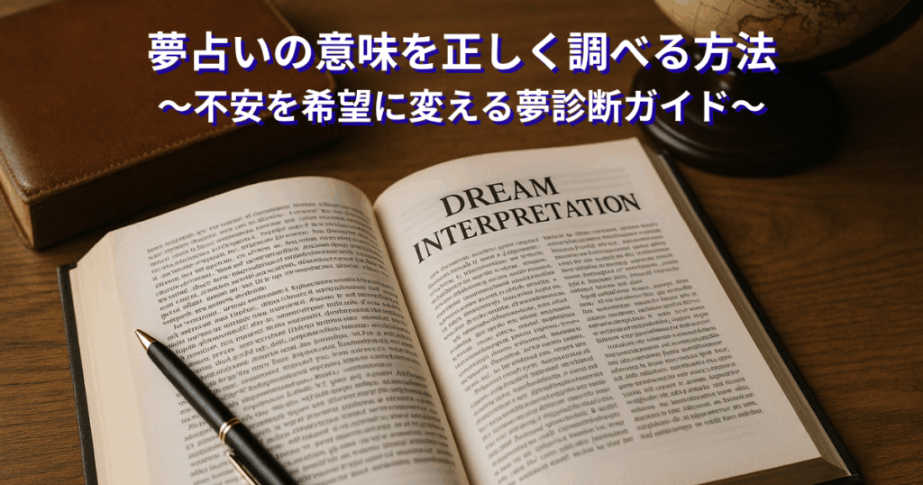 夢占い 意味 調べ方 不安を希望に変える 夢診断 ガイド