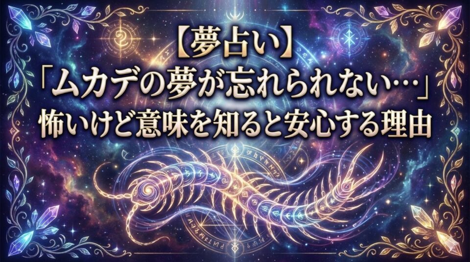 夢占い ムカデの夢の意味を解説｜怖い印象の裏にある心理的メッセージを読み解くイメージ
