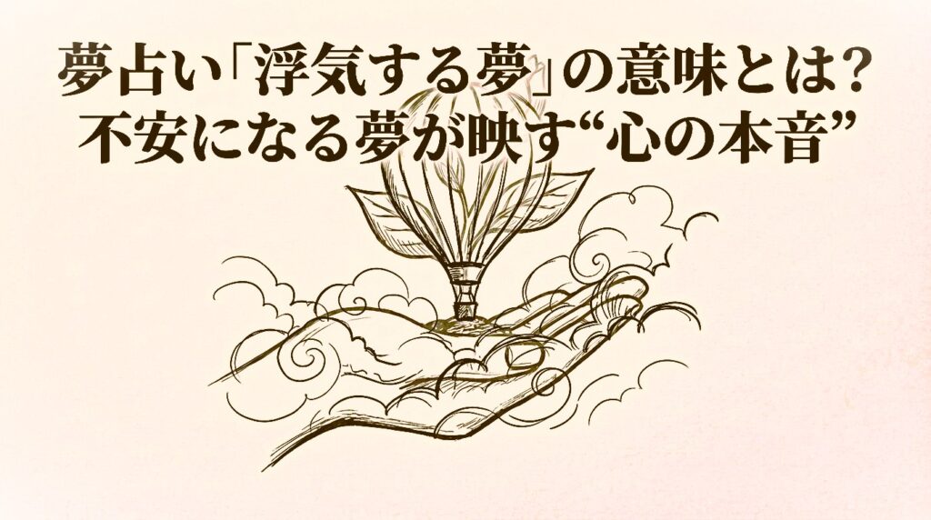 夢占い 浮気する夢の意味を解説|不安な夢が映し出す心の本音を読み解くイメージ