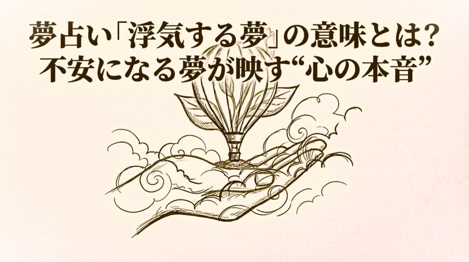 夢占い 浮気する夢の意味を解説｜不安な夢が映し出す心の本音を読み解くイメージ