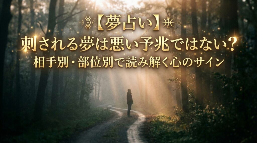 夢占い 刺される夢の意味を解説|相手別・部位別に心のサインを読み解くイメージ