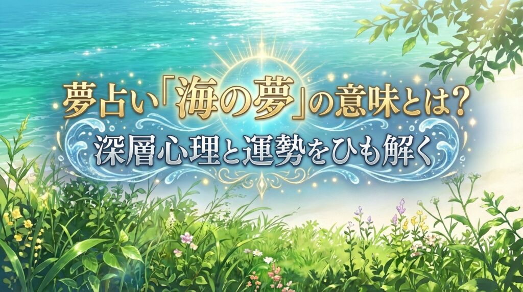 夢占い 海の夢の意味を解説|深層心理や運勢の流れをひも解くイメージ
