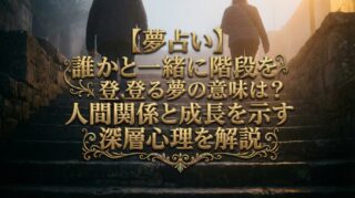 【夢占い】誰かと一緒に階段を登る夢の意味は？人間関係と成長を示す深層心理を解説