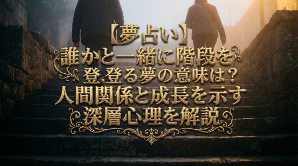 夢占い 誰かと一緒に階段を登る夢の意味を解説｜人間関係と成長を示す深層心理のイメージ