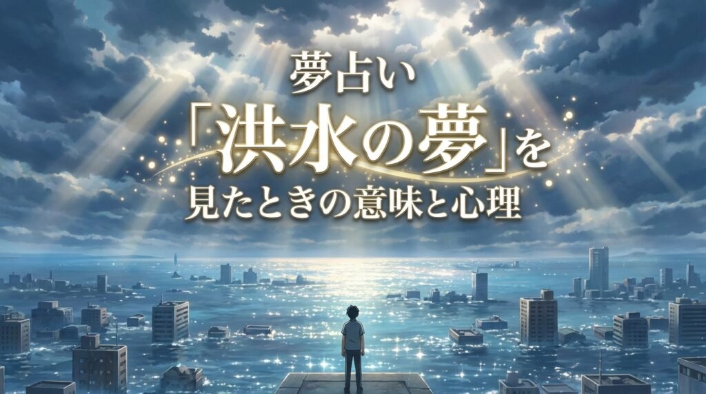 夢占い 洪水の夢の意味と心理を解説|感情の高まりや環境の変化を示すイメージ