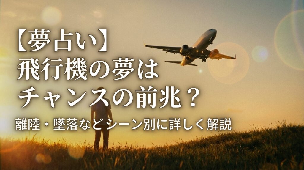 夢占い 飛行機の夢の意味を解説|離陸や墜落が示すチャンスと不安を読み解くイメージ