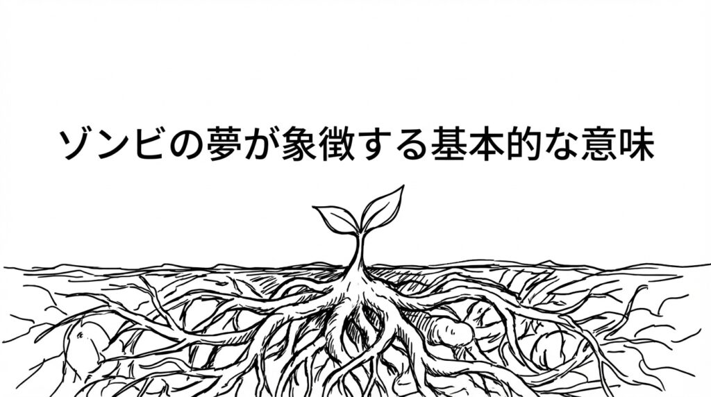 ゾンビの夢が象徴する基本的な意味|不安や疲労、価値観の変化を表す夢占いイメージ