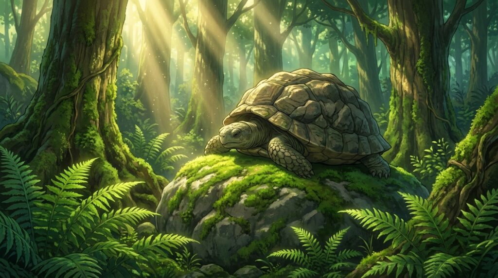 亀の夢を見た後の過ごし方｜心を整え着実に進むためのヒントを示すイメージ