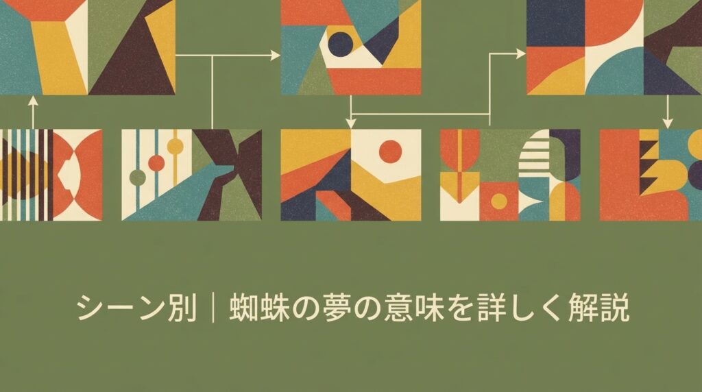 シーン別 蜘蛛の夢の意味｜追われる・捕まえる・巣を見る夢占いイメージ