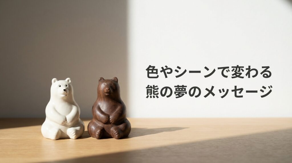 色やシーンで変わる熊の夢のメッセージ|黒い熊・親子の熊などの象徴的イメージ