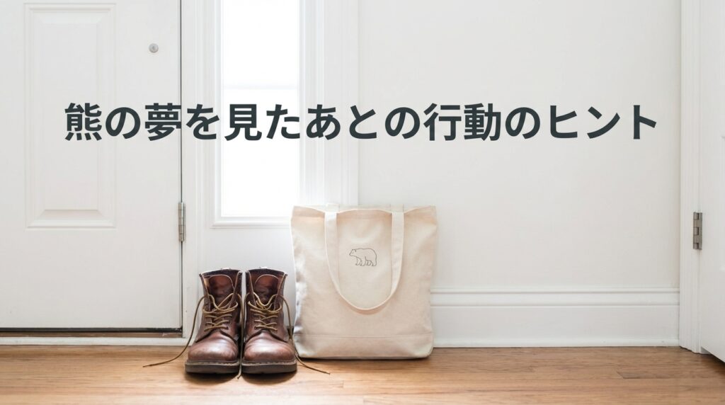 熊の夢を見たあとの行動のヒント|感情を整理し前向きに進むためのイメージ