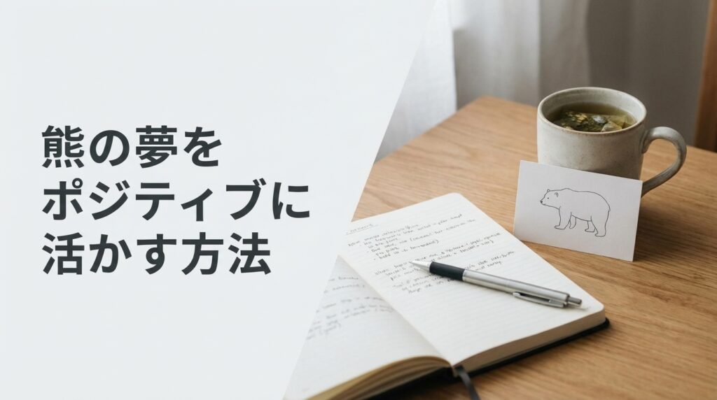 熊の夢をポジティブに活かす方法|強さを味方につける考え方のイメージ