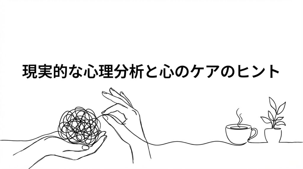 現実的な心理分析と心のケアのヒント|無意識の疲れに気づくためのイメージ