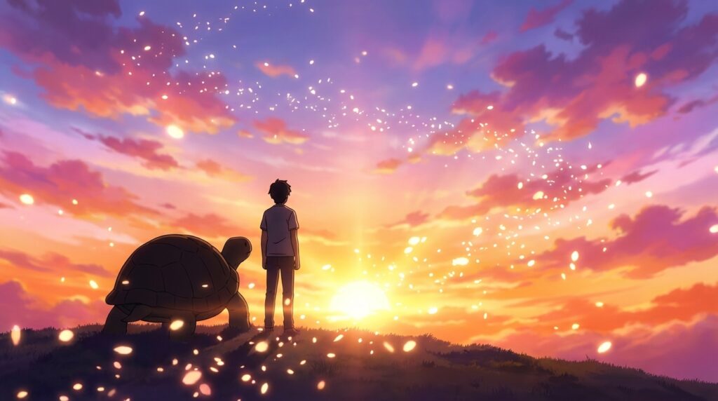 亀の夢が伝える本当のメッセージ｜幸運と成長をまとめた総合イメージ